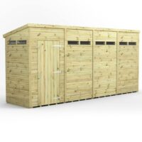 16x4 Premium Powersheds Security Pent