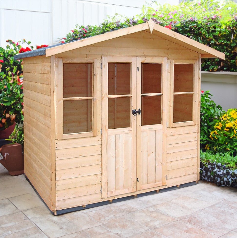 Haddon 4' 10" x 6' 8" Apex Summerhouse - Premium Dip Treated Shiplap