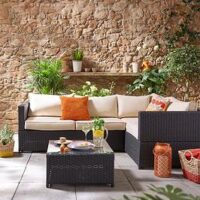 The Very Collection Vancouver 3-Piece Corner Rattan Set