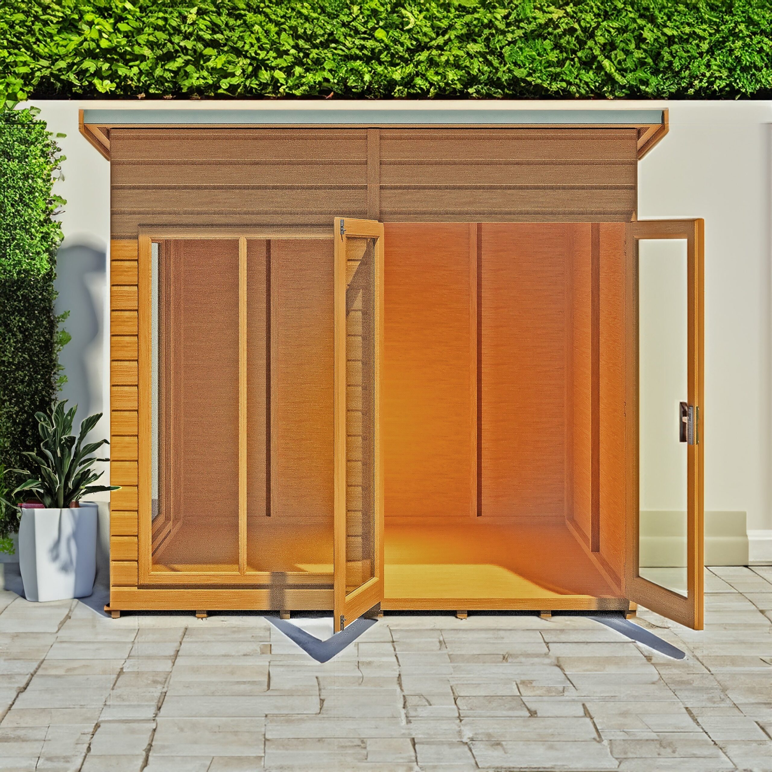 Shire Lela 7' 9" x 7' 9" Pent Summerhouse - Premium Dip Treated Shiplap