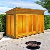 Shire Lela 3' 10" x 11' 8" Pent Summerhouse - Premium Dip Treated Shiplap