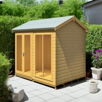 Shire Mayfield 5' 7" x 7' 9" Reverse Apex Summerhouse - Premium Dip Treated Shiplap