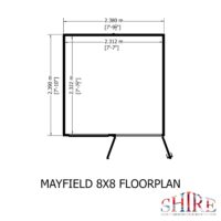 Shire Mayfield 7' 7" x 7' 9" Reverse Apex Summerhouse - Premium Dip Treated Shiplap