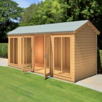 Shire Mayfield 7' 7" x 15' 7" Reverse Apex Summerhouse - Premium Dip Treated Shiplap