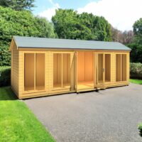 Shire Mayfield 7' 7" x 19' 6" Reverse Apex Summerhouse - Premium Dip Treated Shiplap