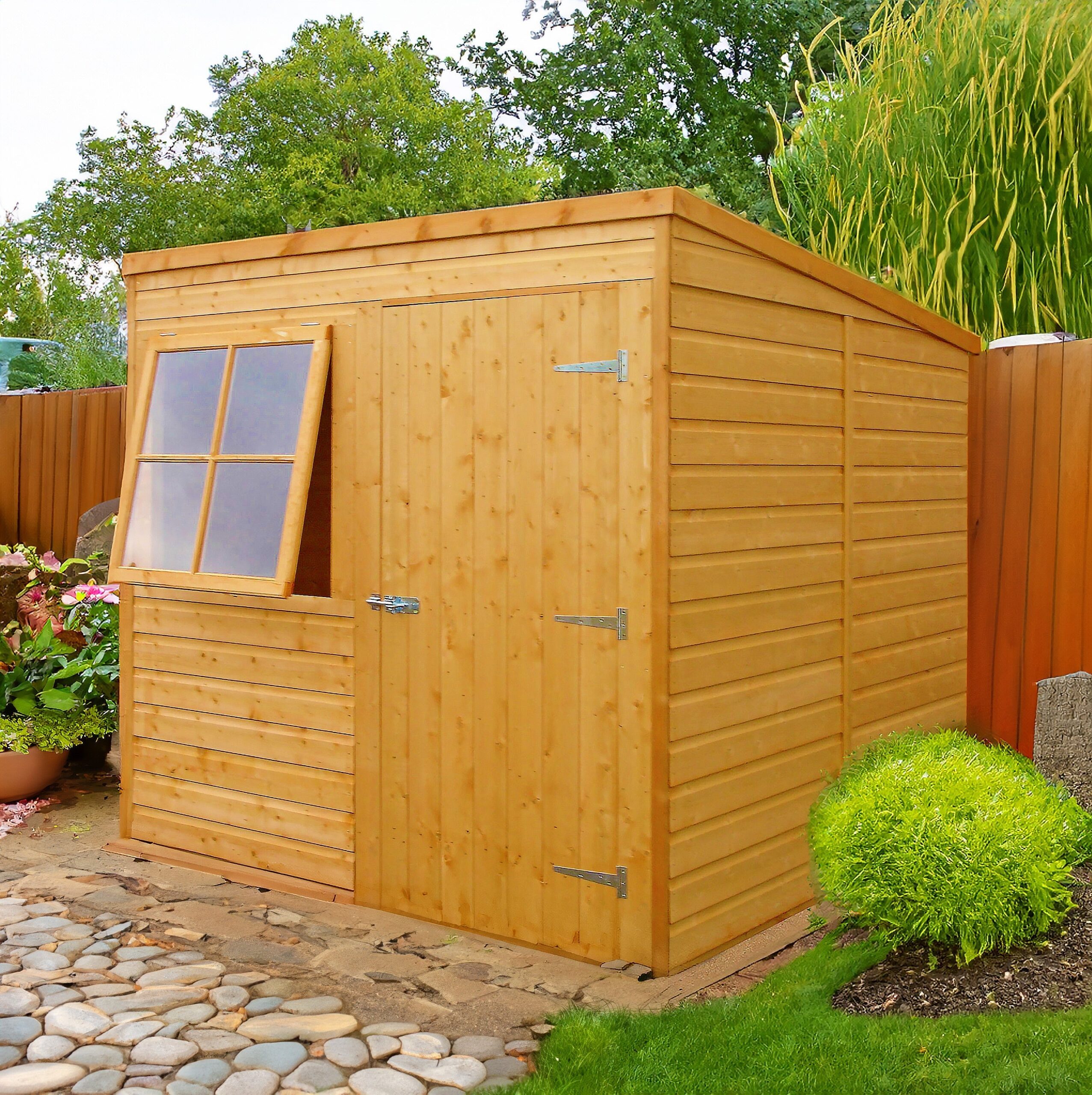 Hampshire 6' 3" x 6' 8" Pent Shed - Premium Dip Treated Shiplap