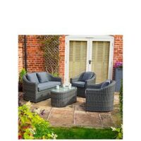Rowlinson Bunbury Sofa Set Grey Weave