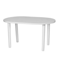 Four-Seater Oval Gala Garden Dining Table 140cm x 90cm - White