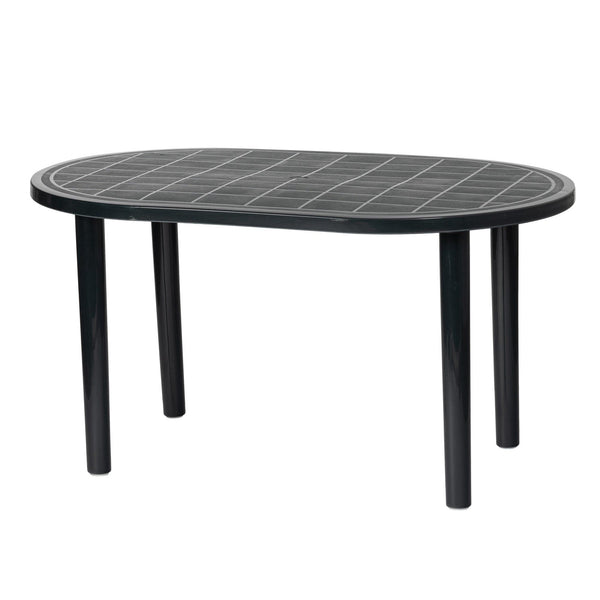 Four-Seater Oval Gala Garden Dining Table 140cm x 90cm - Grey