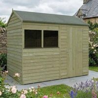 Mercia 8 X 6Ft Great Value Overlap Reverse Apex Shed With Window - Fsc&Reg; Certified