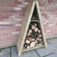 Triangular 1' 3" x 2' 8" Apex Log Store - Premium Pressure Treated Shiplap