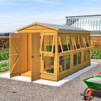 Shire Sun Hut 11' 5" x 6' 1" Apex Potting Shed - Premium Coated Shiplap