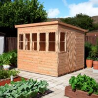 Sun 5' 7" x 8' Pent Potting Shed - Premium Dip Treated Shiplap