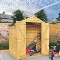 Mercia 4 X 6 Ft Overlap Apex Windowless Shed With Double Doors - Fsc Certified&Reg;
