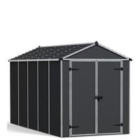 Canopia By Palram Rubicon Shed 6X12Ft - Dark Grey