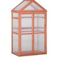Outsunny Wooden Cold Frame Greenhouse For Plants - 80 X 47 X 138Cm, Orange