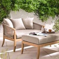 Very Home Ashmore Snuggle Chair And Foot Rest/Table