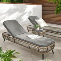 The Very Collection Set Of 2 Monaco Loungers With Table