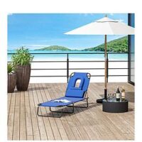 Outsunny Sun Lounger (Massage-Style) - Blue