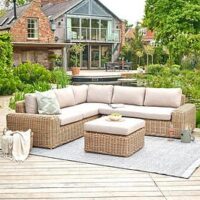 Pacific Lifestyle Como Natural Antique Outdoor Corner Seating Set