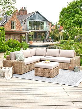 Pacific Lifestyle Como Natural Antique Outdoor Corner Seating Set