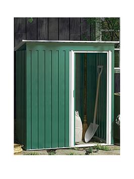 Outsunny 5 X 3Ft Shed With Sliding Door And Sloped Roof