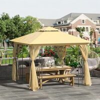 Outsunny Gazebo 3Mx 3M, With Curtains