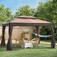 Outsunny Gazebo 3M X 3M With Curtains