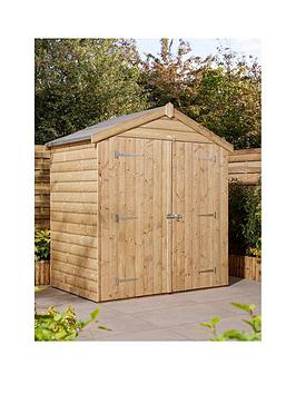 Rowlinson 6 X 4 Premier Shiplap Windowless Double Door Apex Shed