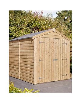 Rowlinson 6 X 8 Premier Shiplap Windowless Double Door Apex Shed