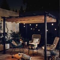 The Very Collection Aluminium 3 X 3M Gazebo With Adjustable Canopy