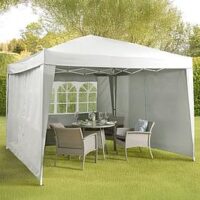The Very Collection 3 X 3M Pop Up Gazebo With 3 Piece Side Panels - Grey