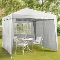The Very Collection 2.5 X 2.5M Pop Up Gazebo With 3 Piece Side Panels -Grey