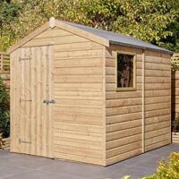 Rowlinson 6 X 8 Premier Shiplap Single Door Apex Shed