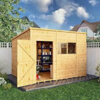 Mercia 10 X 8 Woodsman Shiplap Pent Shed - Pefc Certified
