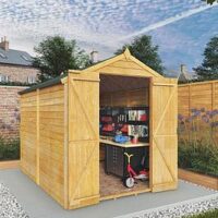 Mercia 8 X 6Ft Overlap Apex Windowless Shed (Double Door) - Fsc&Reg; Certified