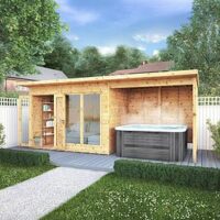 Mercia 18 X 6Ft Maine Pent Summerhouse With Patio Area - Pefc Certified