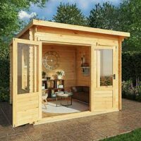 Mercia 3M X 3M Pent Log Cabin (19Mm) - Pefc Certified