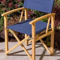 Rowlinson Ascot Folding Director'S Chair Midnight Blue