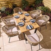 Rowlinson Oslo 6 Seat Dining Set - 160Cm Table