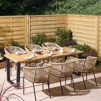 Rowlinson Oslo 6 Seat Dining Set - 210Cm Table