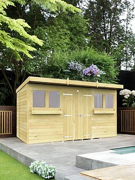 Diy Sheds 12 X 6 Pent Summer Shed Shiplap Pressure Treated