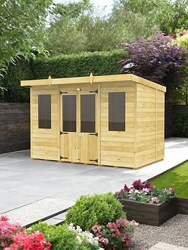 Diy Sheds 10 X 8 Pent Summer House Shiplap Pressure Treated
