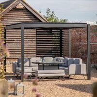 Gallery Direct Messina Pergola Black 3000X4000Mm