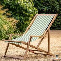 Gallery Direct Creta Deck Chair - Verde Stripe