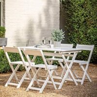 Gallery Direct Lindos White Folding Dining Set
