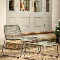 Gallery Direct Sassano Lounge Chair With Footstool Green