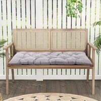 Living And Home Garden Seat Pad Light Grey L 120Cm X W 50Cm