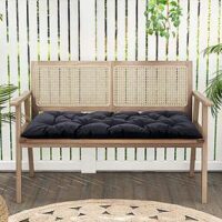 Living And Home Garden Seat Pad Black L 120Cm X W 50Cm