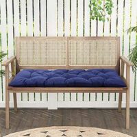 Living And Home Garden Seat Pad Navy Black L 120Cm X W 50Cm